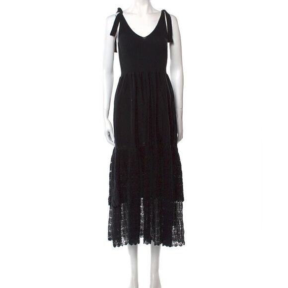 La Vie Rebecca Taylor V-Neck Midi Length Dress Size Small - Picture 1 of 11